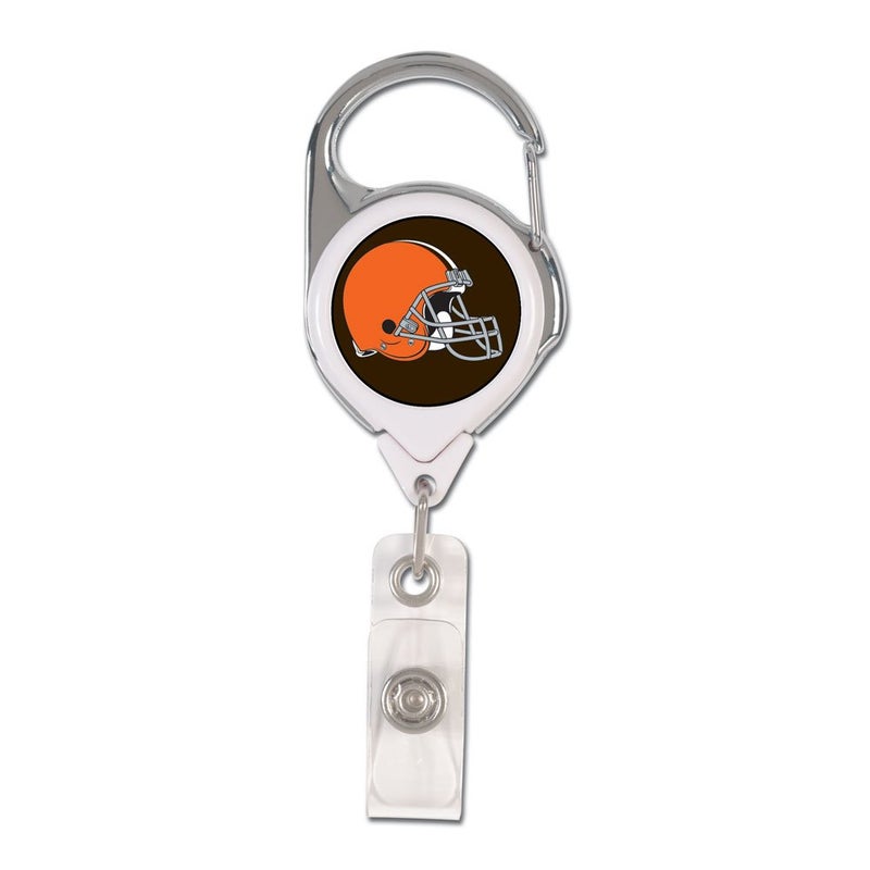NFL Cleveland Browns Retractable Premium Badge Holder, Team Color, One Size